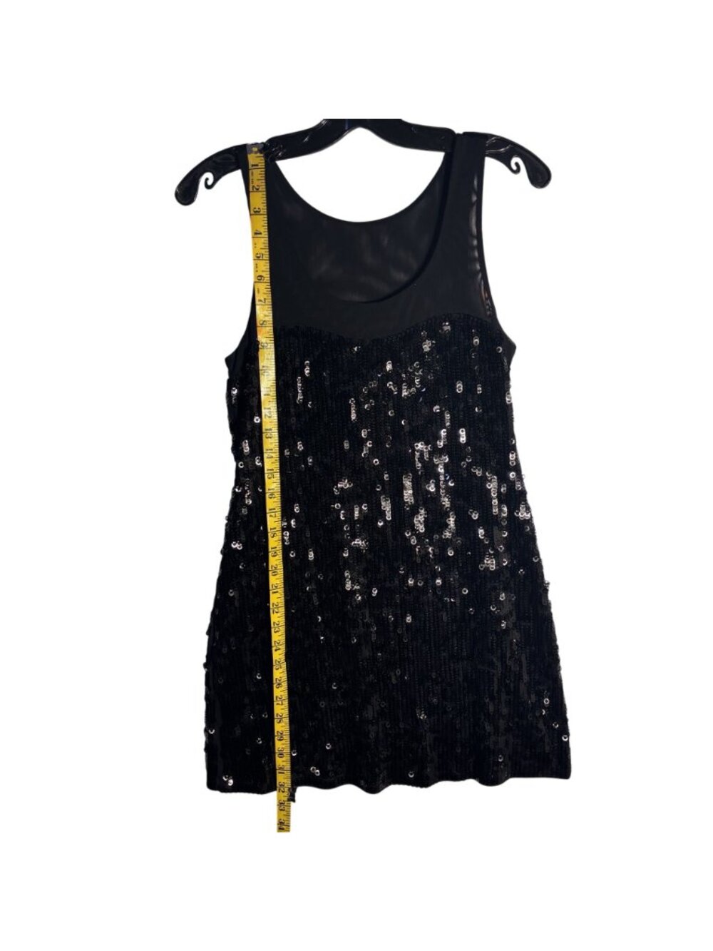 Black Y2k Inspired Sequin Sleeveless Mini Dress By Express S - Picture 5 of 8